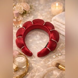 Hot Pink Spa Headband with rhinestones NWOT Self Care, Never Worn